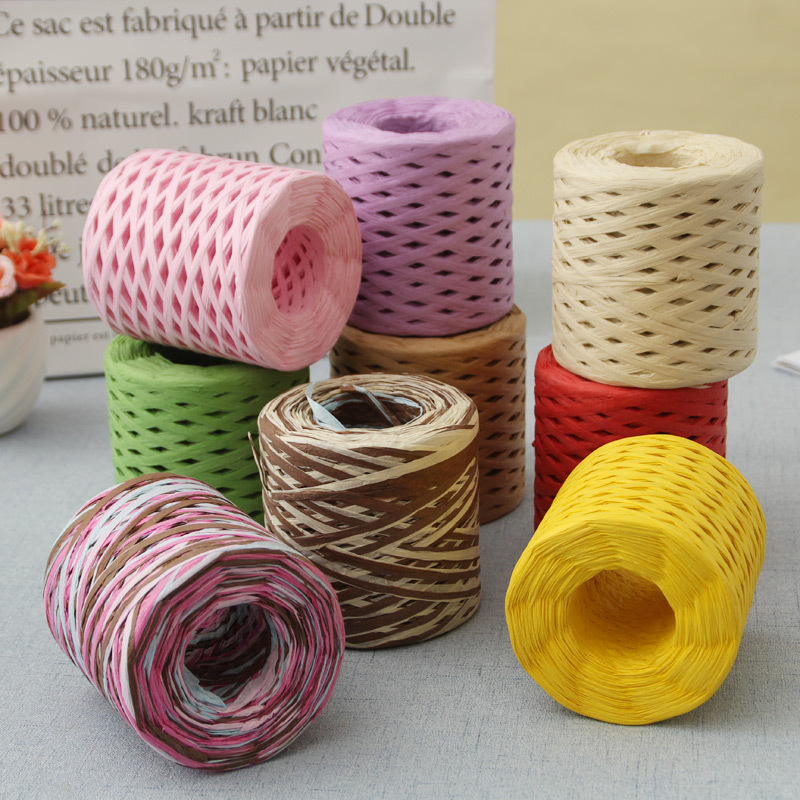 Papercraft Supply Ribbon - حبال من قش الرافية الطبيعية ،
