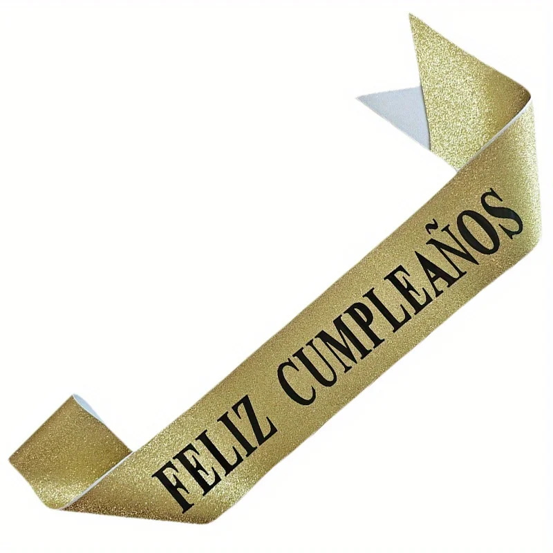 شريط ذهبي لامع بعبارة 'فليز كو - مراجعة Birthday Sash Glitter وسعره