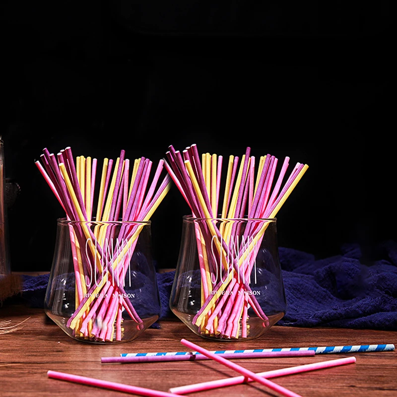 100 قطعة/الوحدة ورقة مصاصة الع - مراجعة Paper Straw Color وسعره